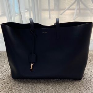 Saint Laurent Black Shopper Tote